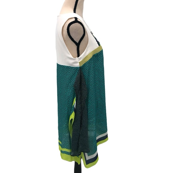 BLEU BLANC ROUGE BIB FRONT EMBROIDERED & BEADED SILK DRESS - Picture 5 of 16